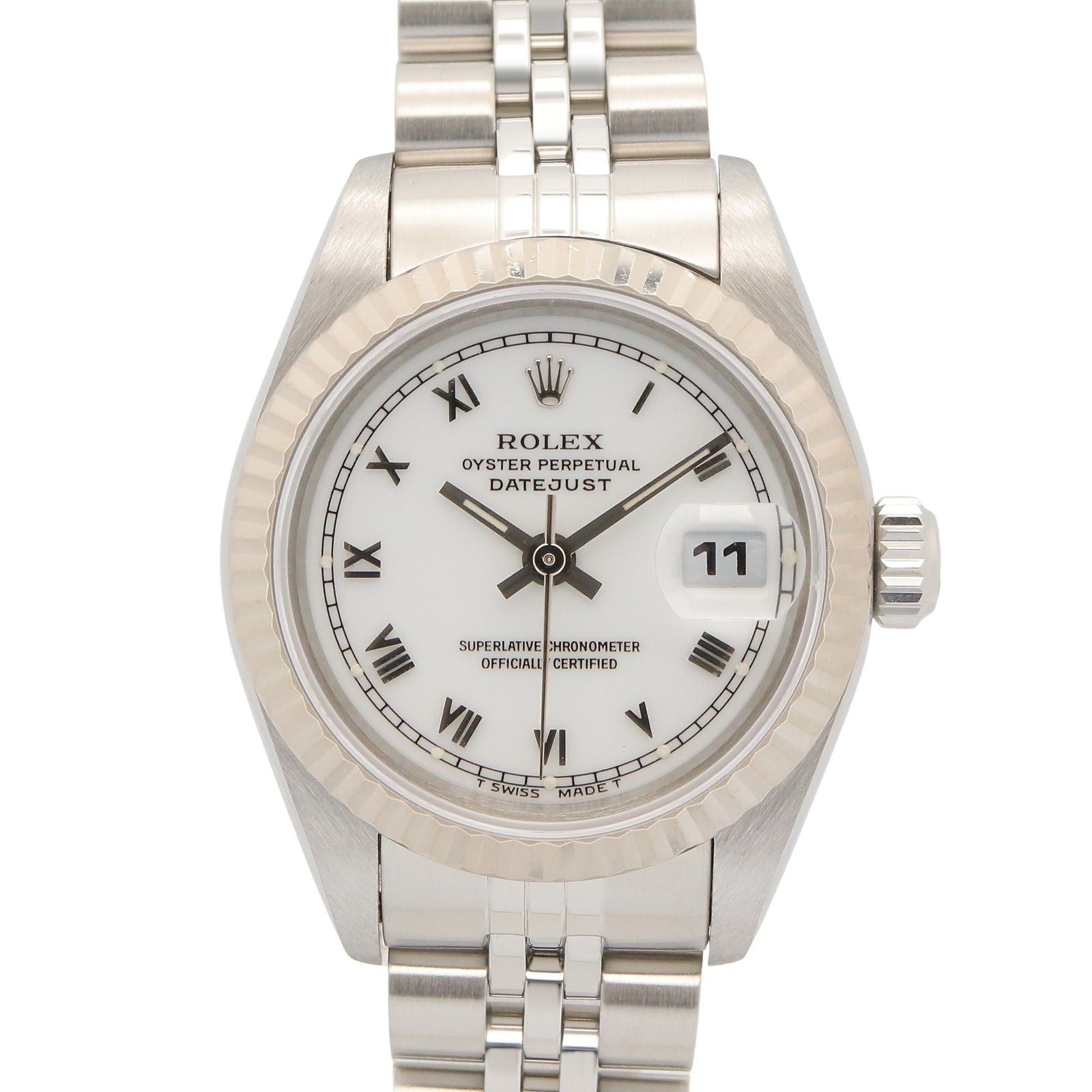 Rolex Datejust Number WH RO 18k White Gold Stainless Steel