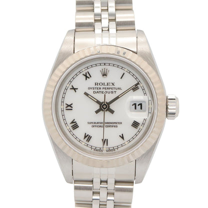 Rolex Datejust Number WH RO 18k White Gold Stainless Steel