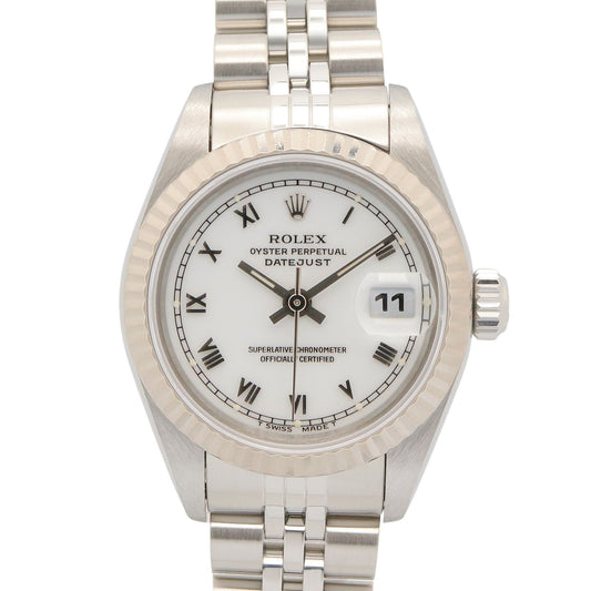 Rolex Datejust Number WH RO 18k White Gold Stainless Steel