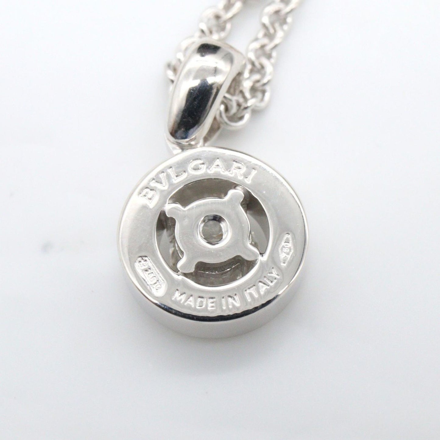 Bvlgari Necklace 40 cm 18k White Gold Diamond — view 4