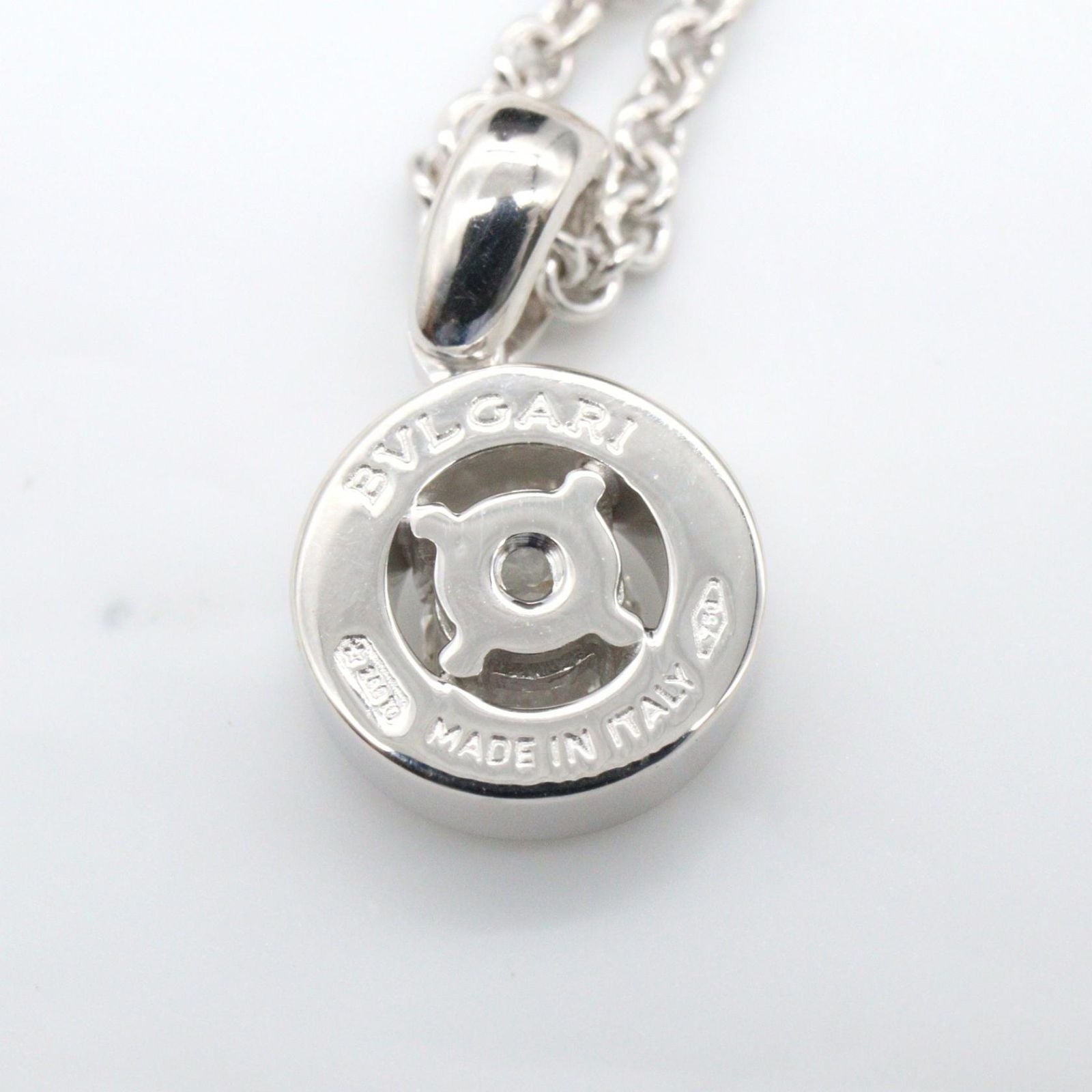 Bvlgari Necklace 40 cm 18k White Gold Diamond — view 4