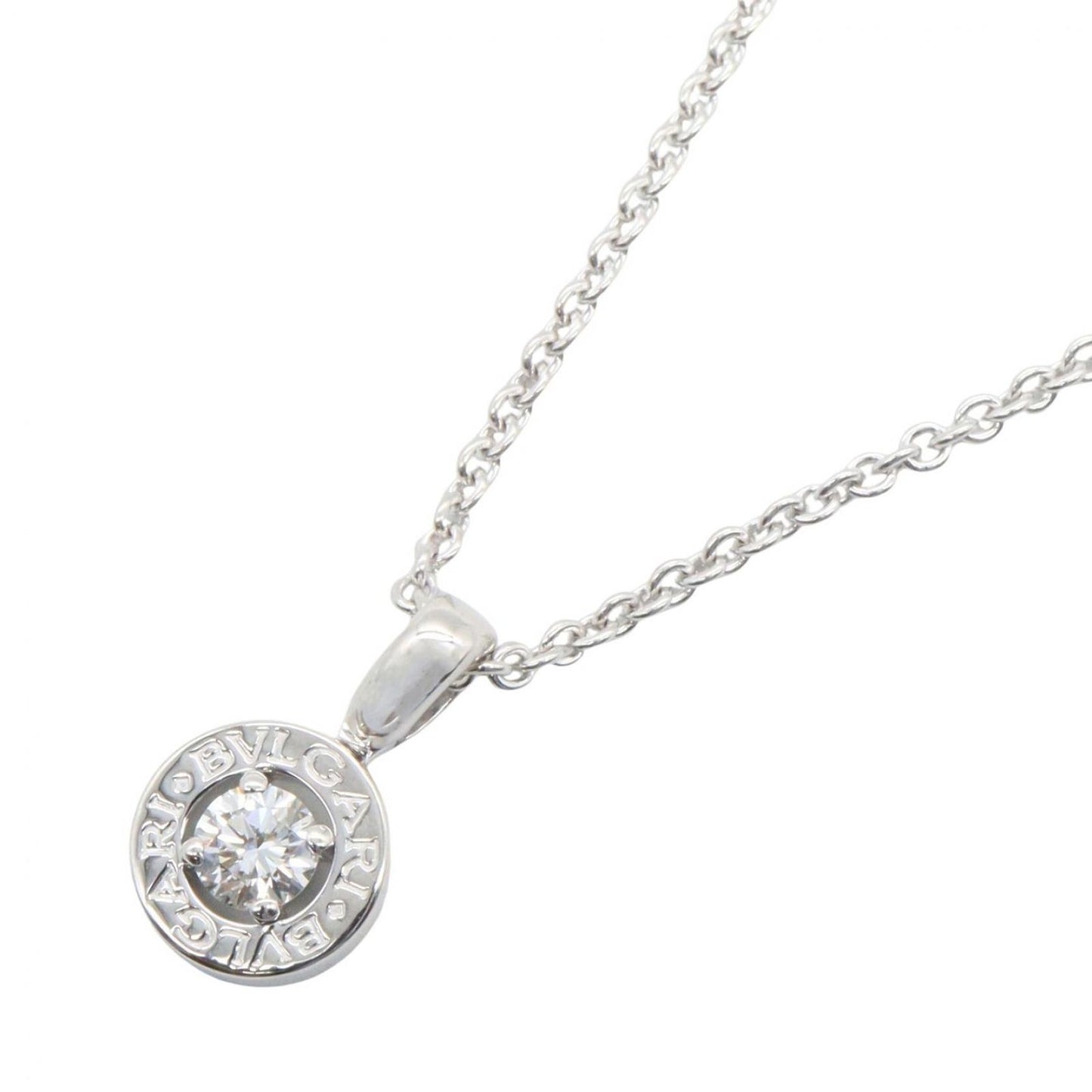 Bvlgari Necklace 40 cm 18k White Gold Diamond