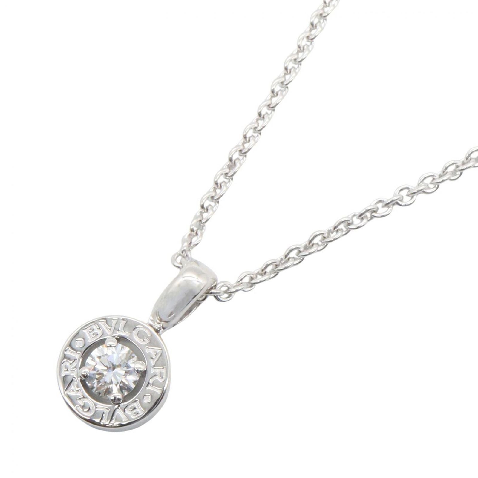 Bvlgari Necklace 40 cm 18k White Gold Diamond