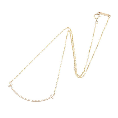 Tiffany & Co Necklace T Smile Small Diamond 36.5 cm 18k Pink Gold — view 2