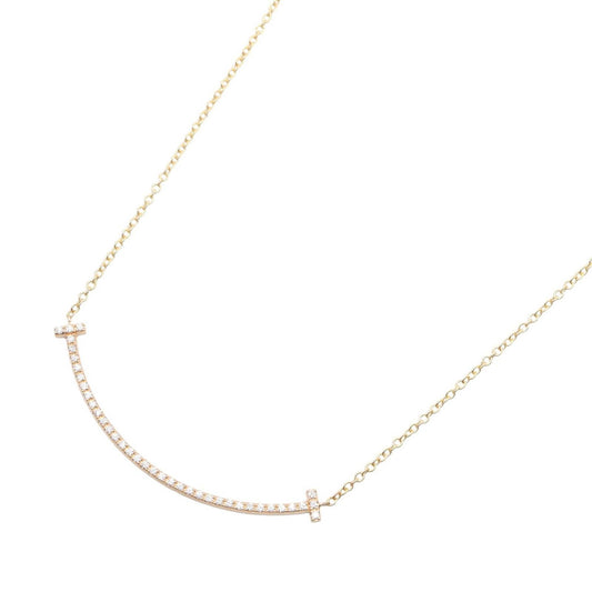 Tiffany & Co Necklace T Smile Small Diamond 36.5 cm 18k Pink Gold