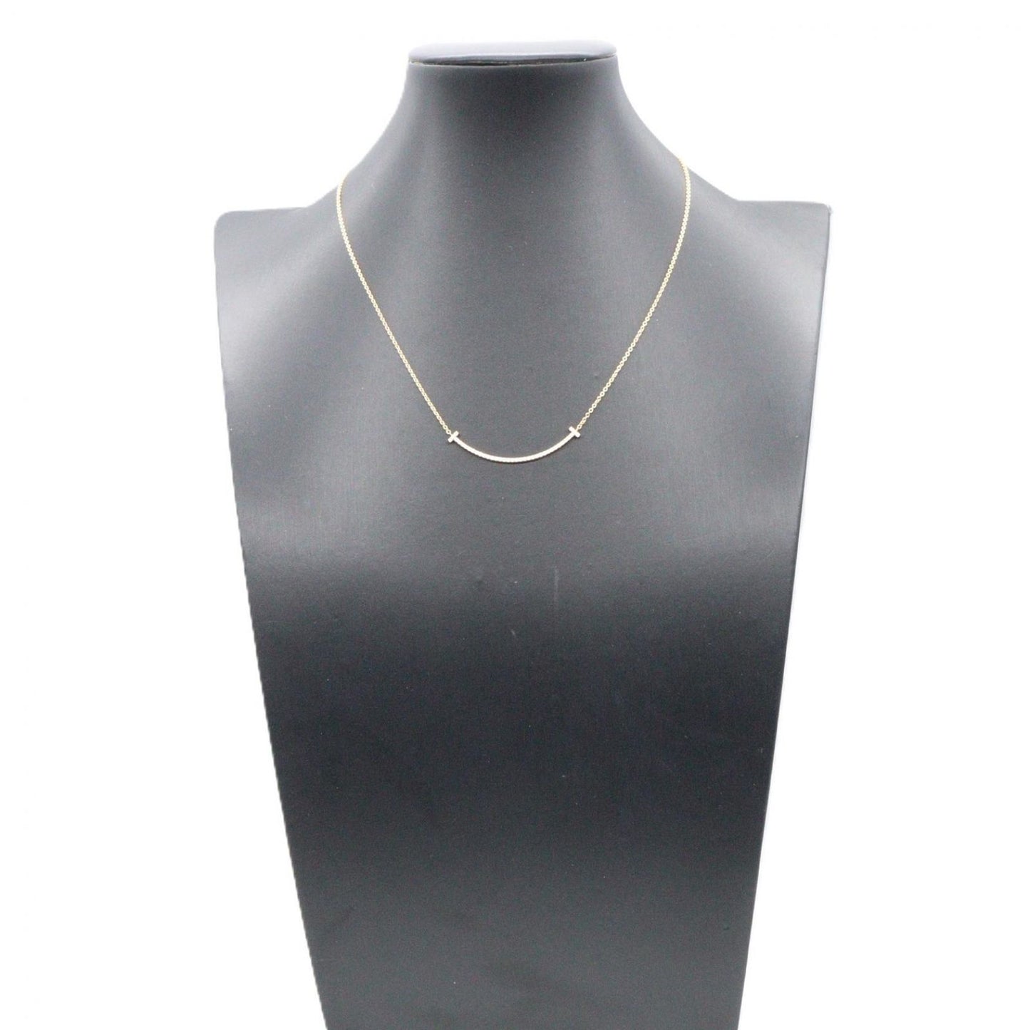 Tiffany & Co Necklace T Smile Small Diamond 36.5 cm 18k Pink Gold — view 5