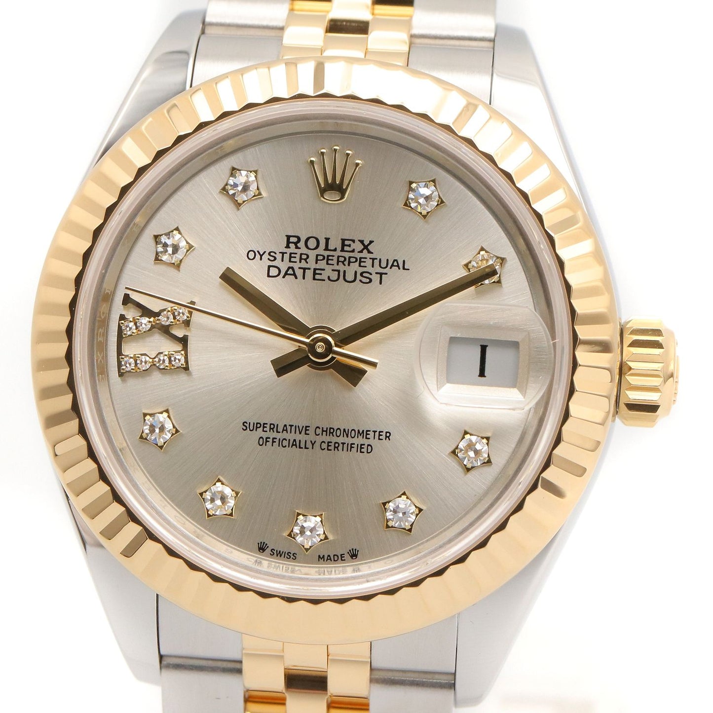 Rolex Watch Datejust 28 IX Diamond Sil 18k Stainless Steel — view 3