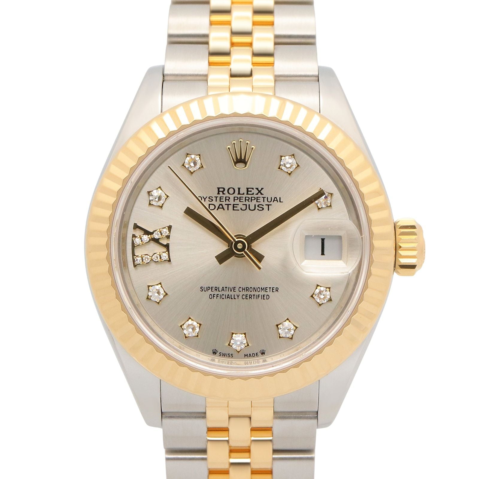 Rolex Watch Datejust 28 IX Diamond Sil 18k Stainless Steel