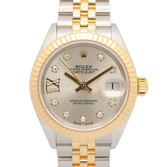 Rolex Watch Datejust 28 IX Diamond Sil 18k Stainless Steel