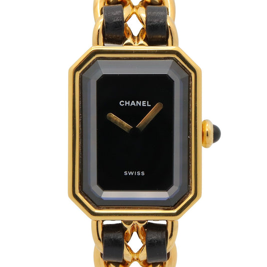 Chanel Watch Premiere M Black Leather