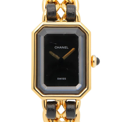 Chanel Watch Premiere M Black Leather