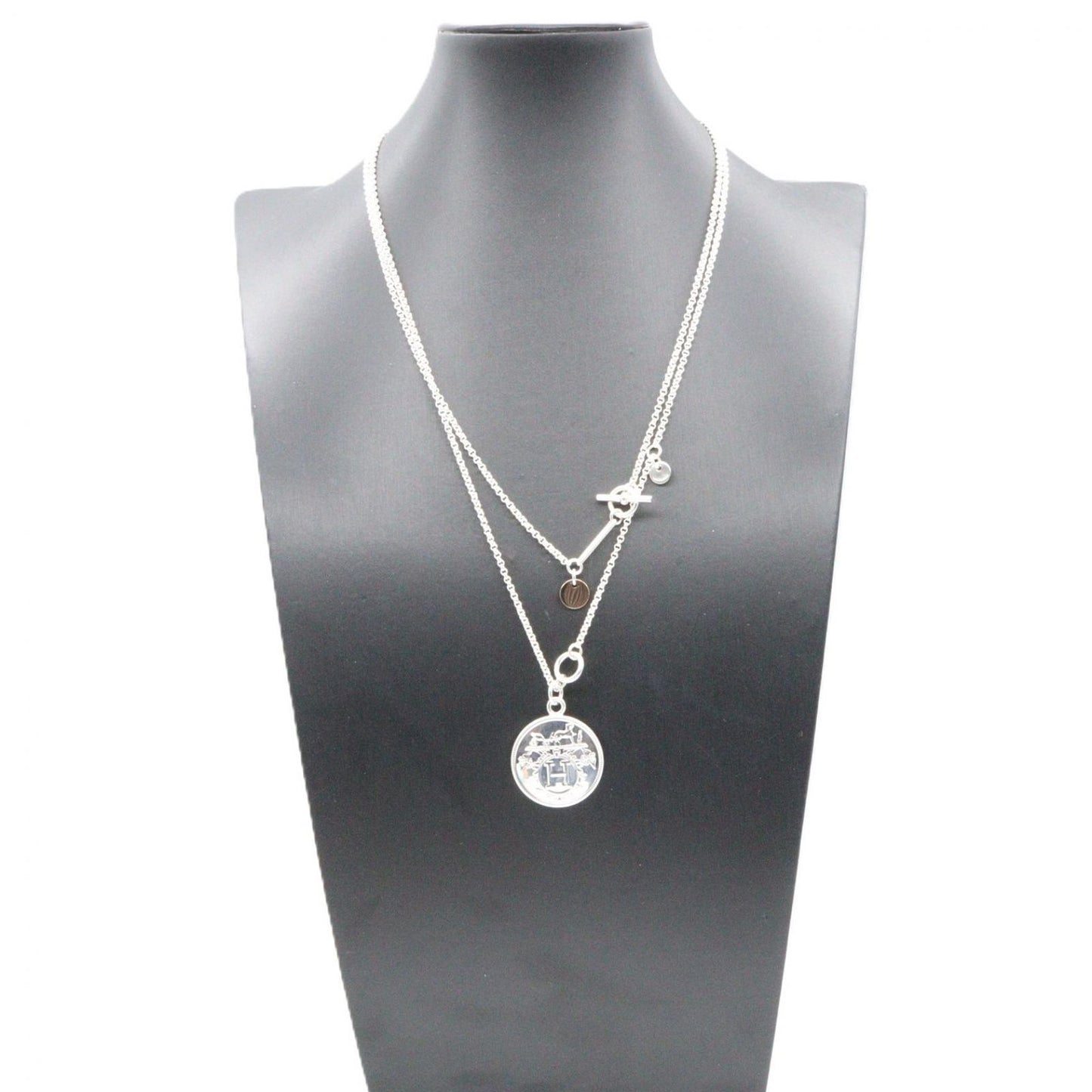 Hermes Necklace Exlibris 43.5 90 cm 18k Pink Gold 925 Sterling Silver — view 6