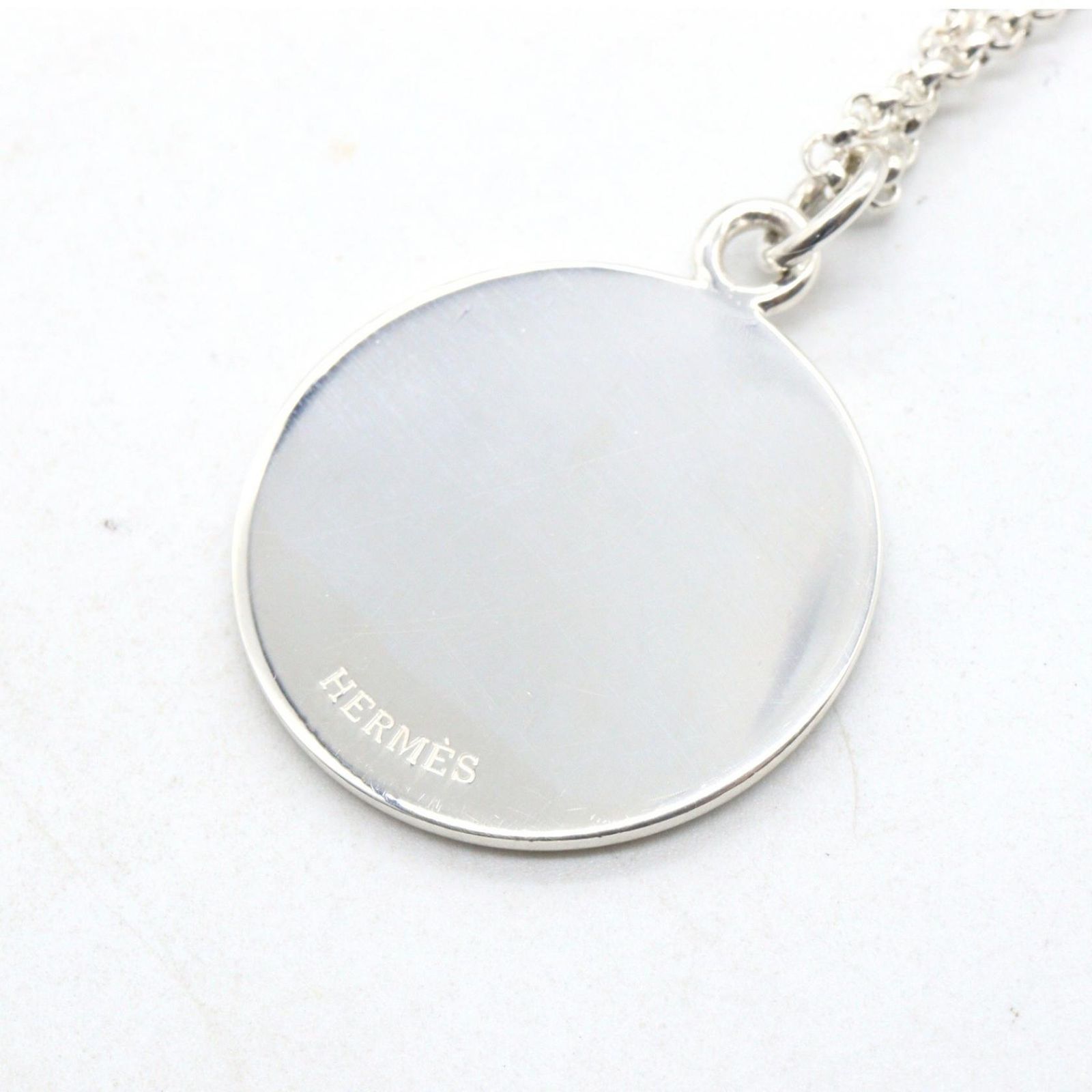 Hermes Necklace Exlibris 43.5 90 cm 18k Pink Gold 925 Sterling Silver — view 3