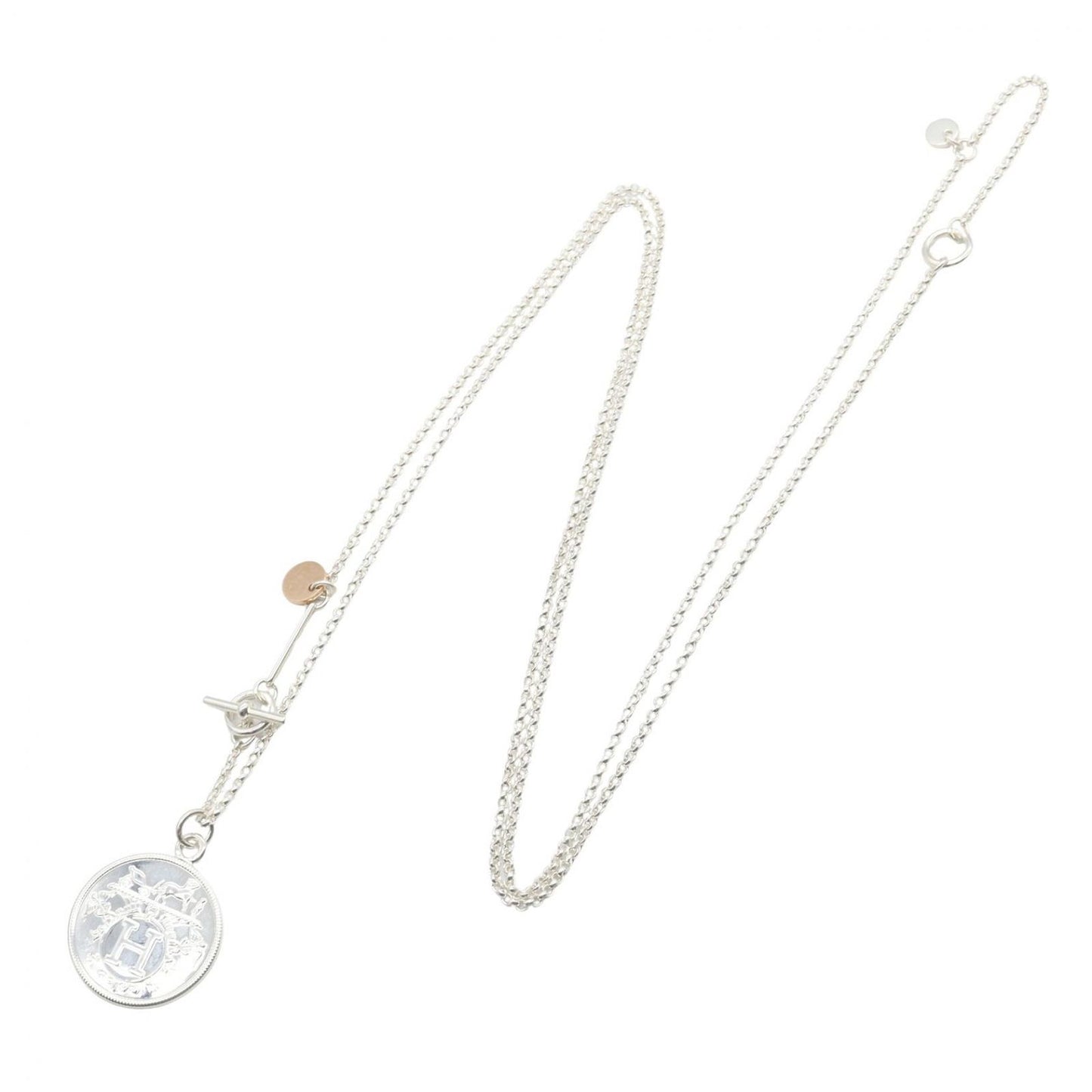 Hermes Necklace Exlibris 43.5 90 cm 18k Pink Gold 925 Sterling Silver — view 2