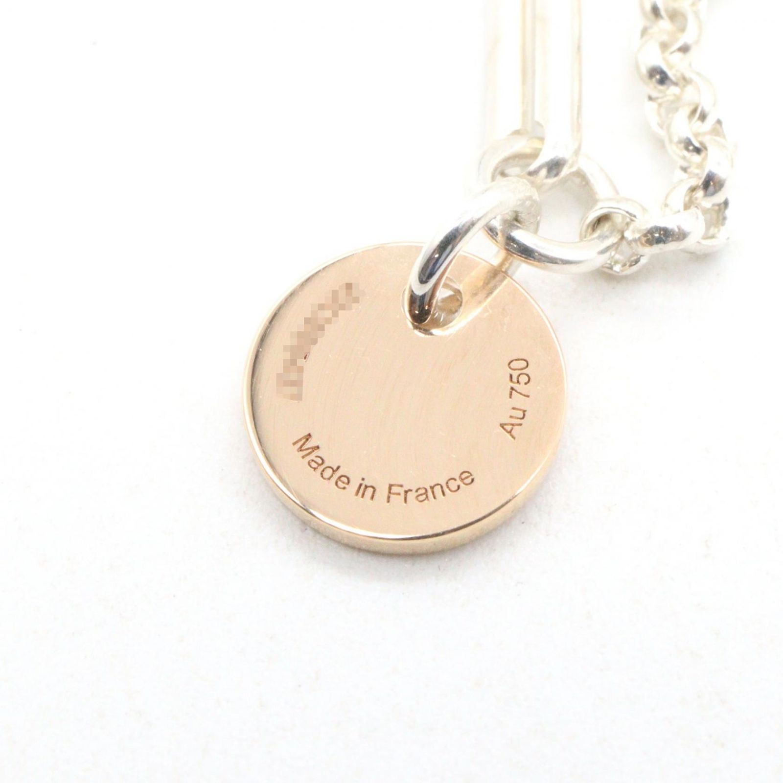 Hermes Necklace Exlibris 43.5 90 cm 18k Pink Gold 925 Sterling Silver — view 4