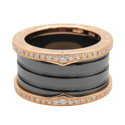 Bvlgari Ring Band Diamond Ceramic 18k Pink Gold — view 2