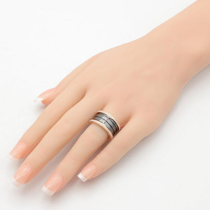 Bvlgari Ring Band Diamond Ceramic 18k Pink Gold — view 7