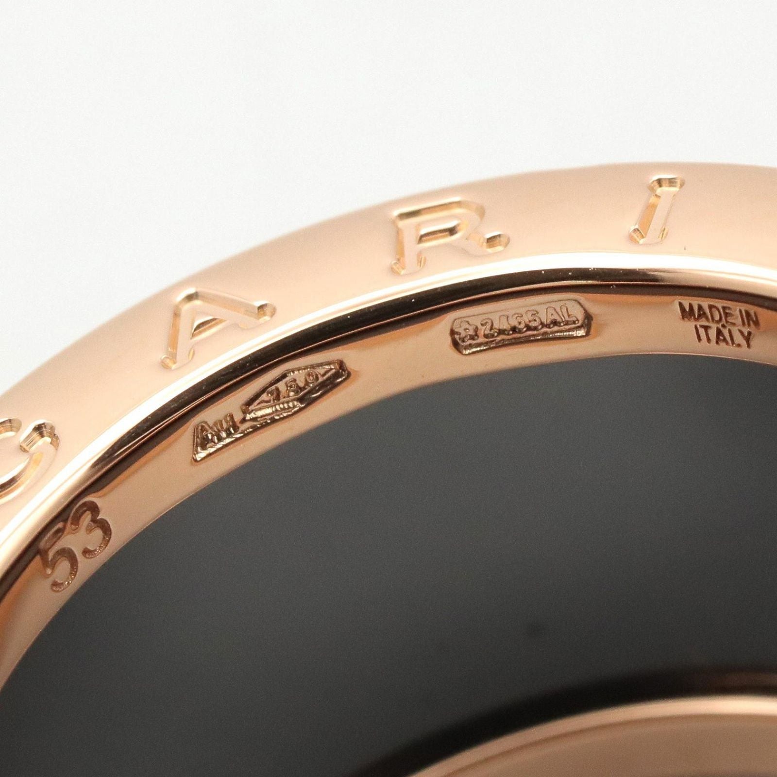 Bvlgari Ring Band Diamond Ceramic 18k Pink Gold — view 4