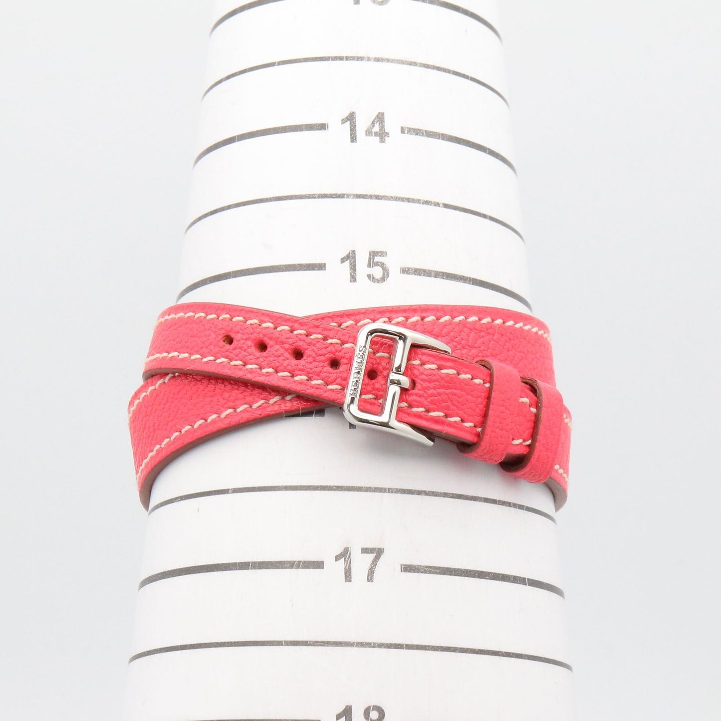 Hermes Watch Mini Double Tour White Stainless Steel Leather — view 8