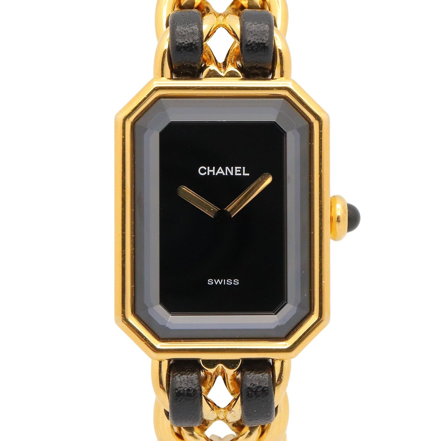 Chanel Watch Premiere M Black Leather