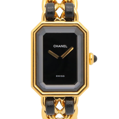 Chanel Watch Premiere M Black Leather