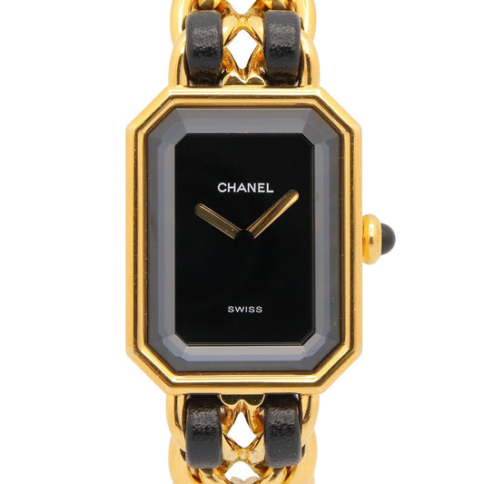 Chanel Watch Premiere M Black Leather