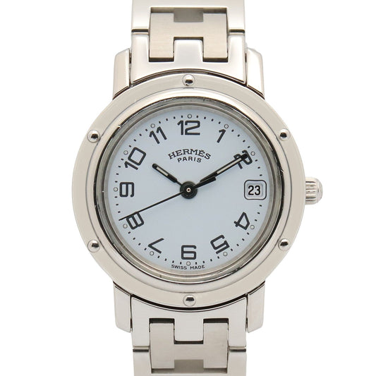 Hermes Watch Clipper White Stainless Steel