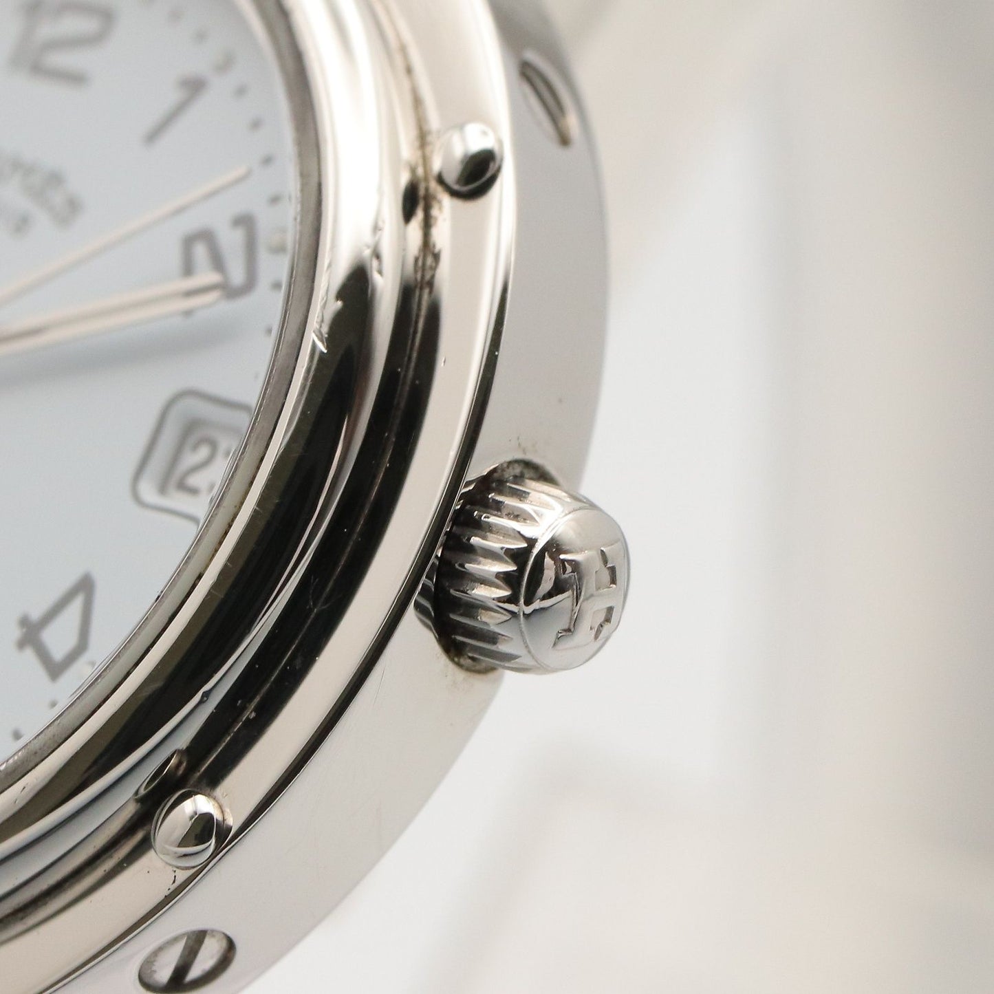 Hermes Watch Clipper White Stainless Steel — view 6