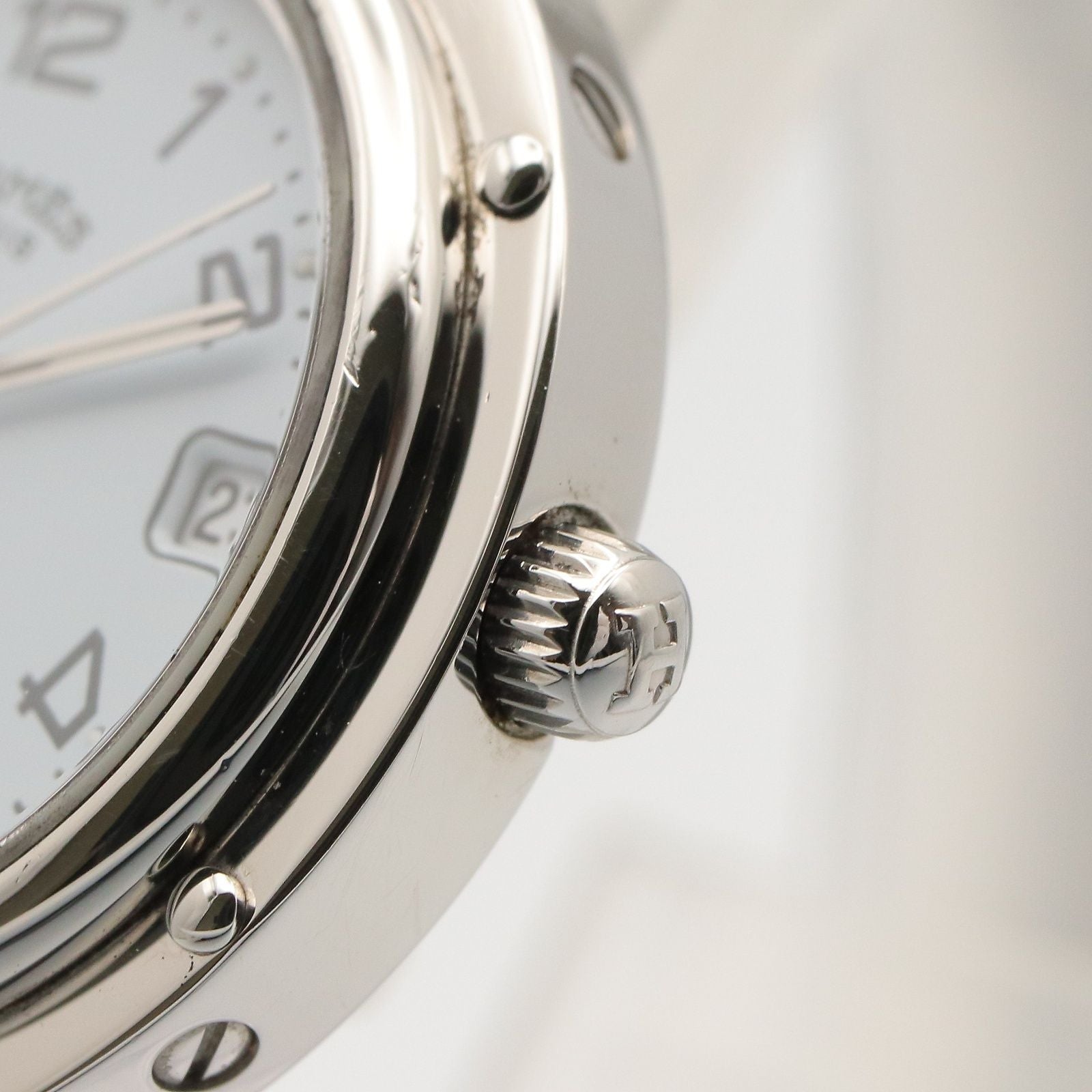 Hermes Watch Clipper White Stainless Steel — view 6