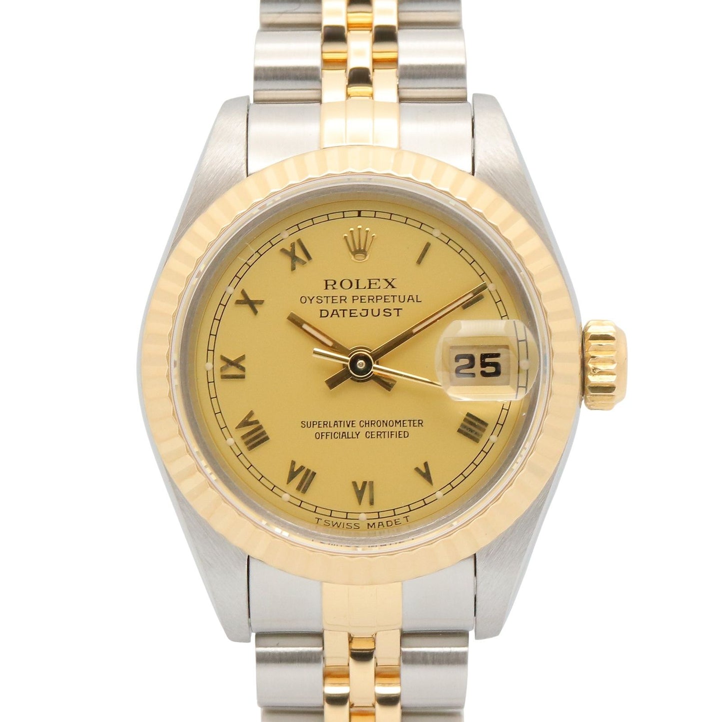 Rolex Watch Datejust Number CH RO Jubilee 18k Stainless Steel
