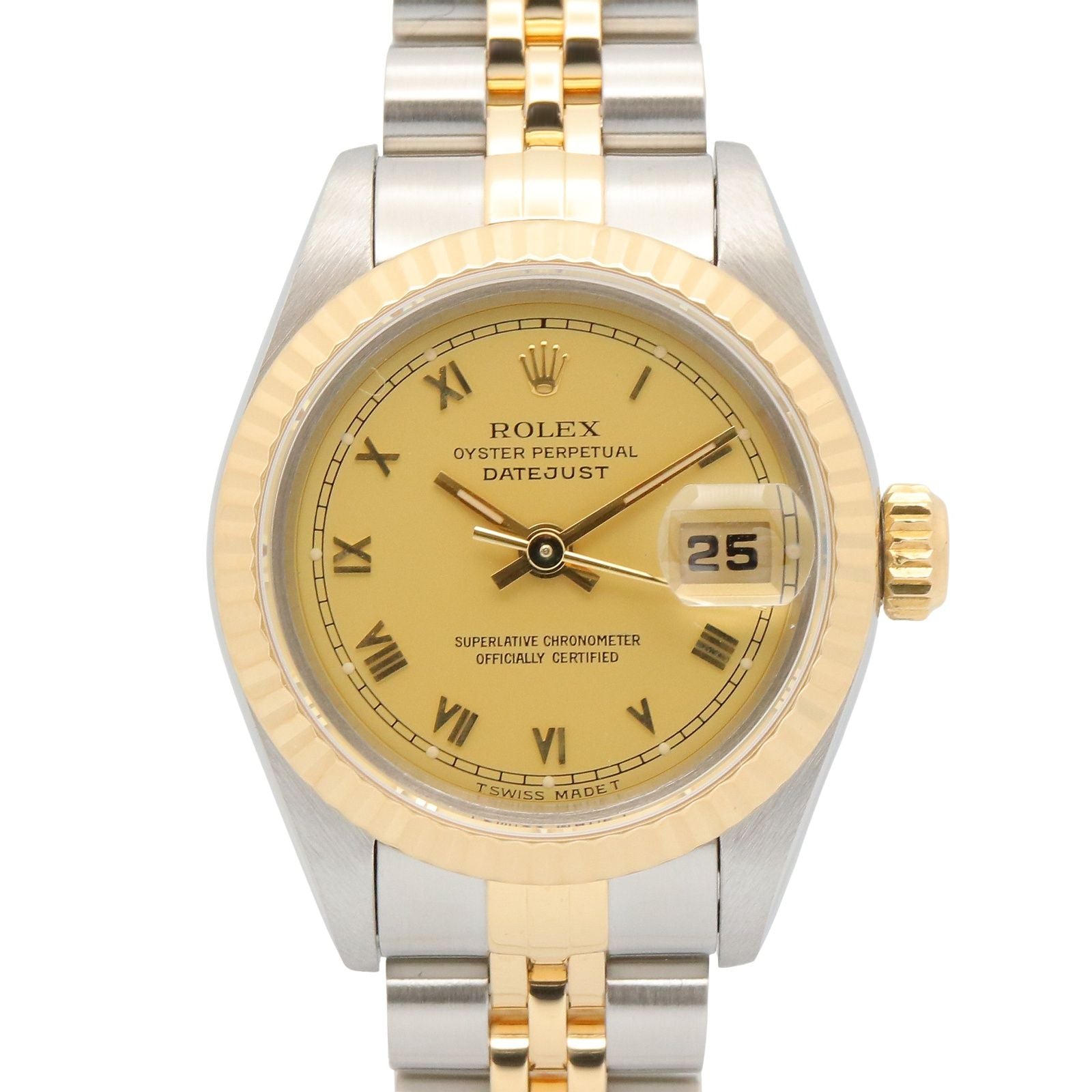 Rolex Watch Datejust Number CH RO Jubilee 18k Stainless Steel