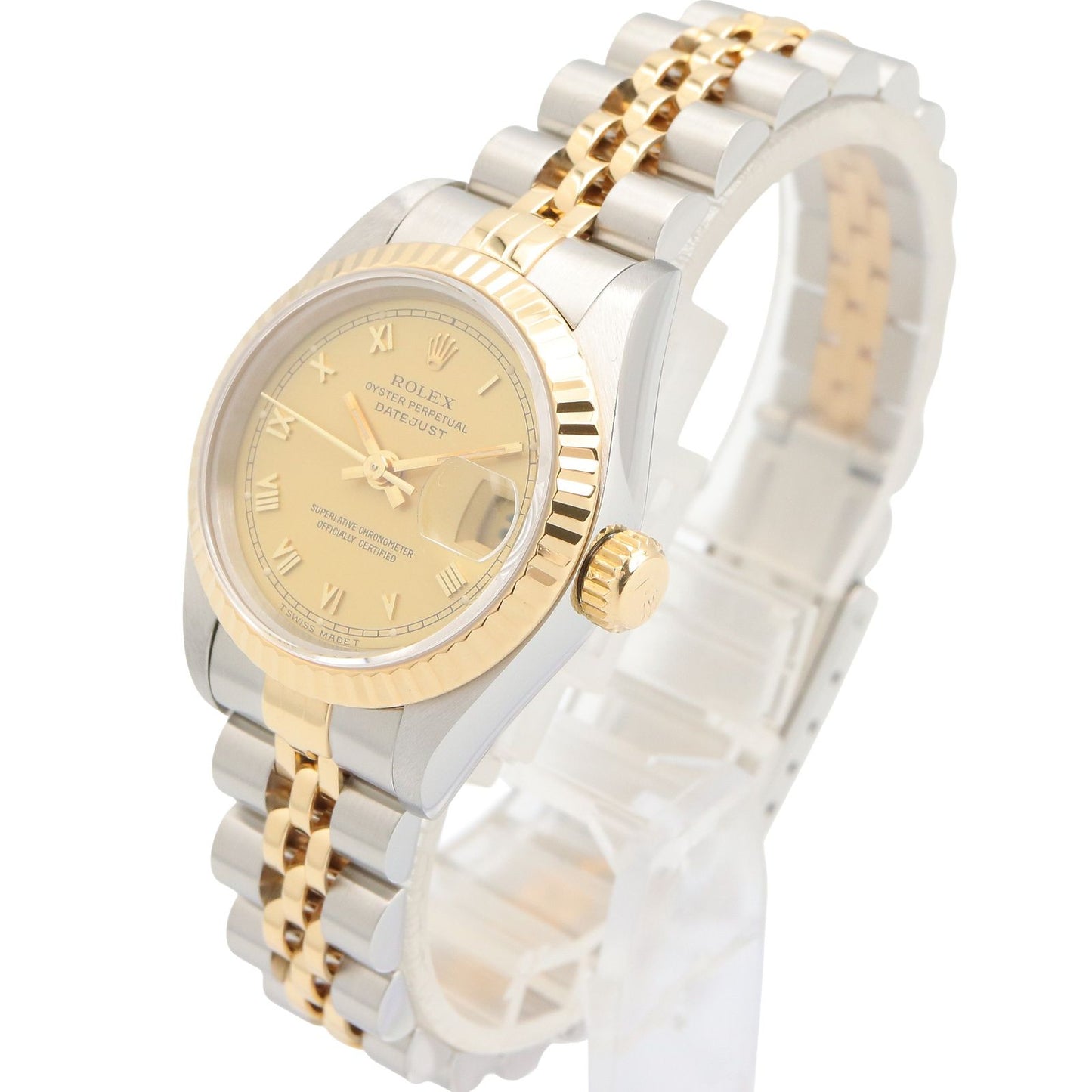 Rolex Watch Datejust Number CH RO Jubilee 18k Stainless Steel — view 2