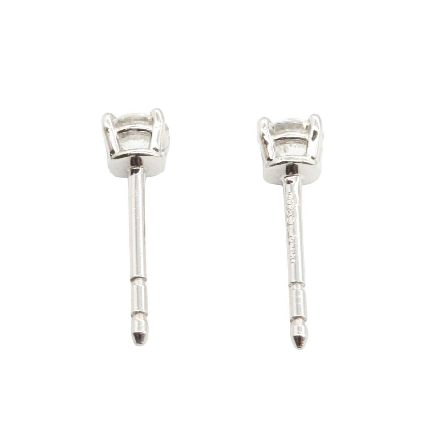 Tiffany & Co Earrings Platinum Diamond Solitaire — view 3