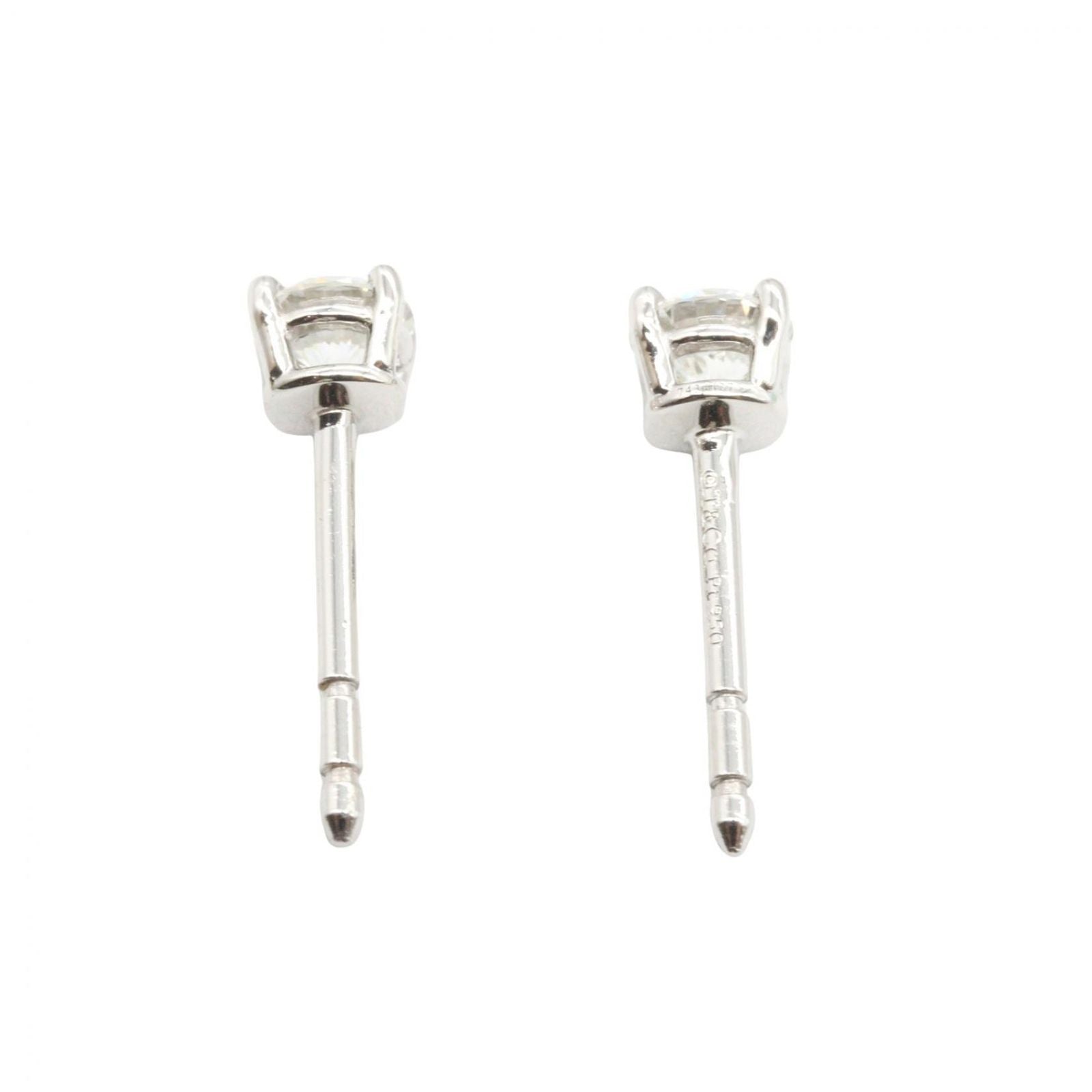 Tiffany & Co Earrings Platinum Diamond Solitaire — view 3