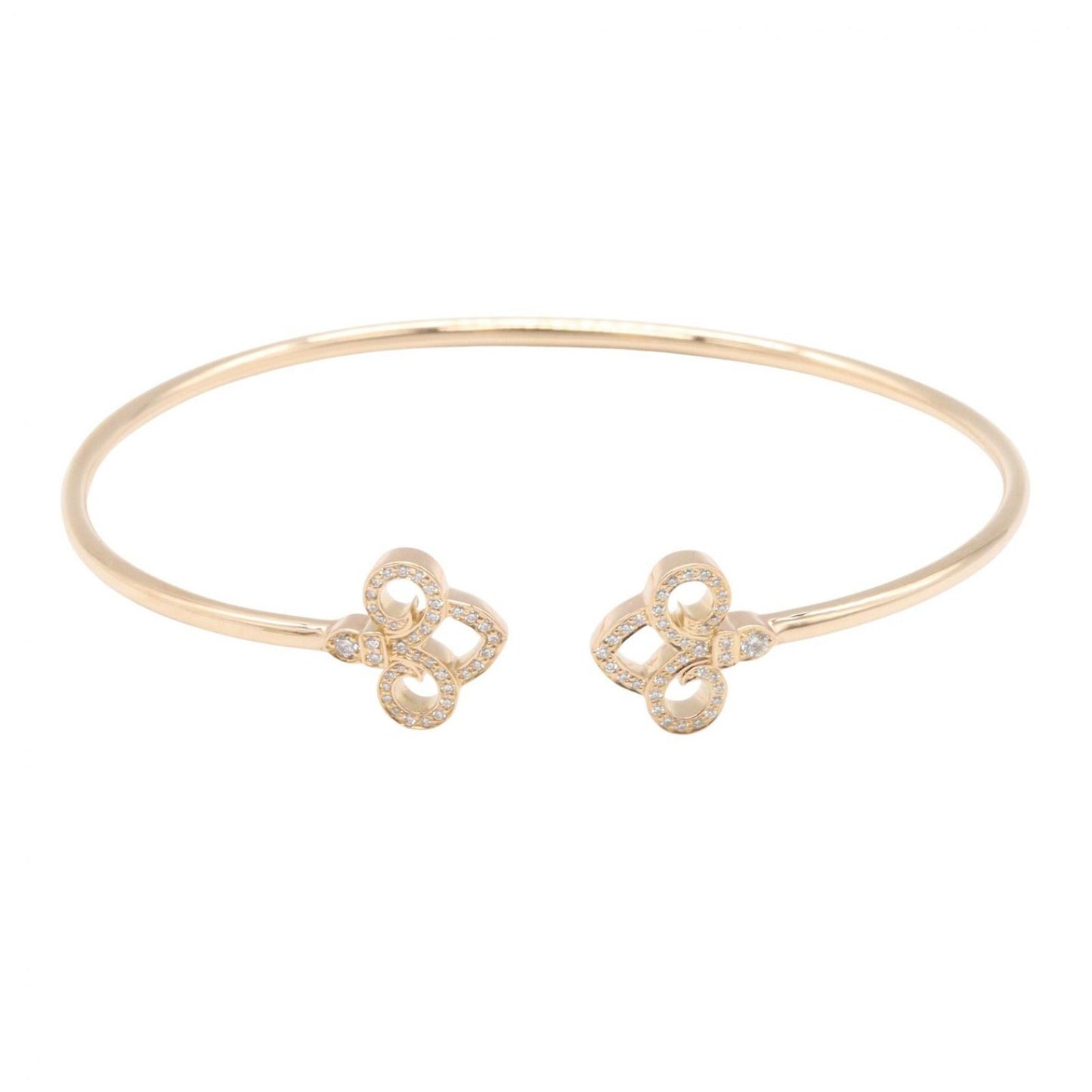 Tiffany & Co Bracelet Fleur de Lis Diamond 16 cm 18k Pink Gold