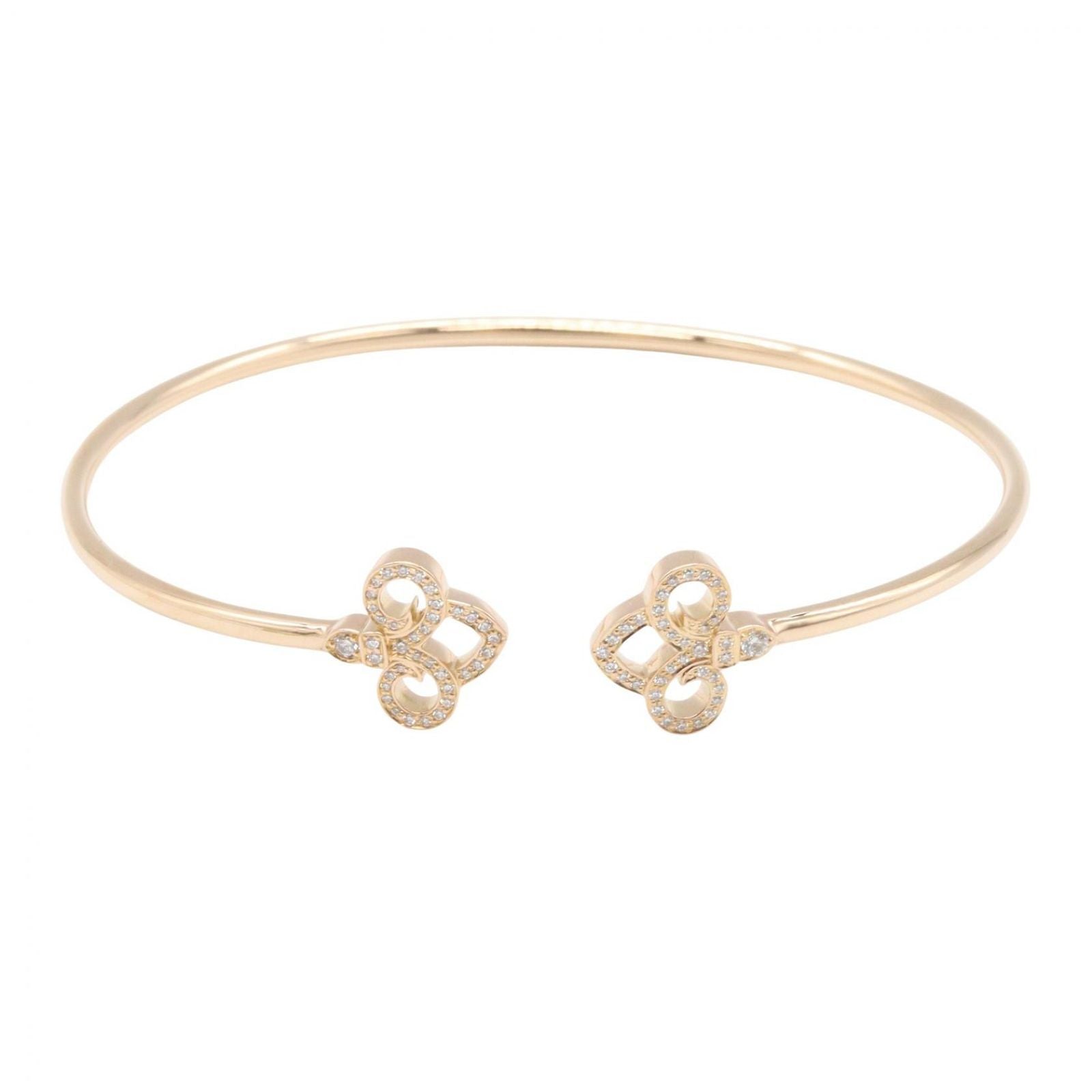 Tiffany & Co Bracelet Fleur de Lis Diamond 16 cm 18k Pink Gold