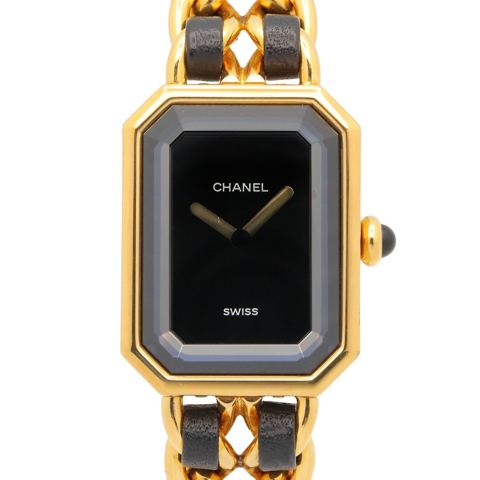 Chanel Watch Premiere M Black Leather