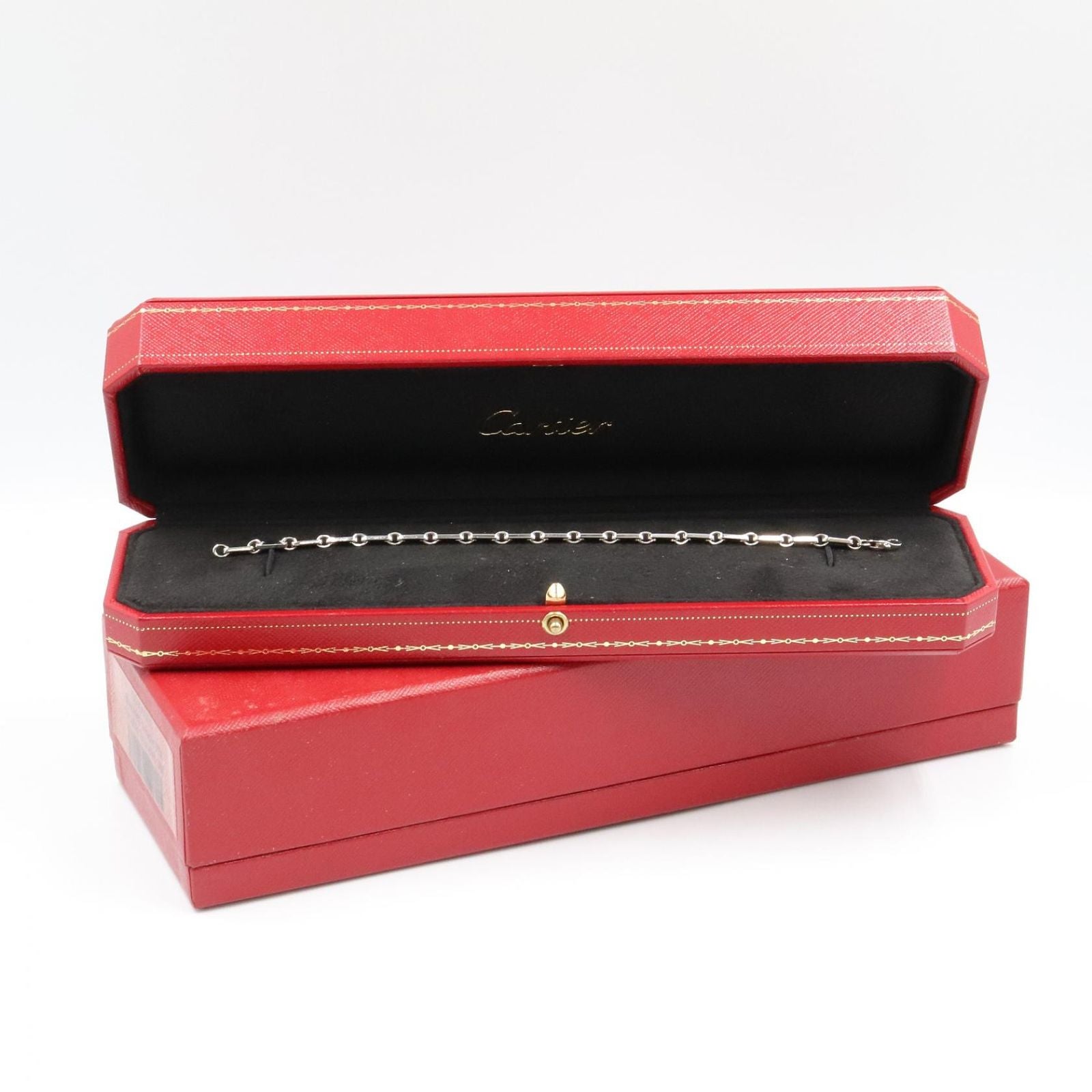 Cartier Bracelet Figaro 17 cm 18k White Gold — view 7