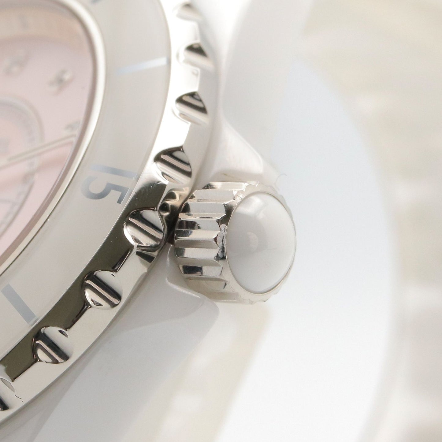 Chanel Watch Diamond Pink Shell Ceramic — view 6