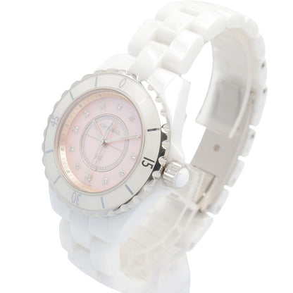 Chanel Watch Diamond Pink Shell Ceramic — view 2