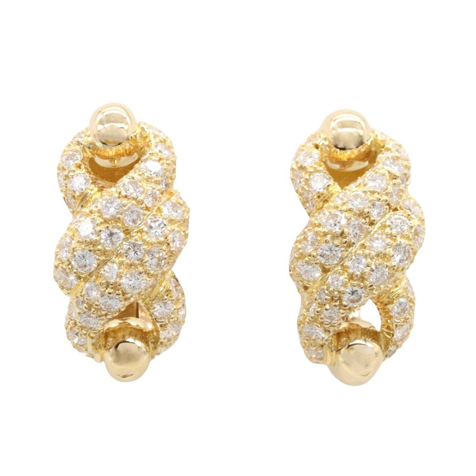 Cartier Earrings Tornado Diamond 18k
