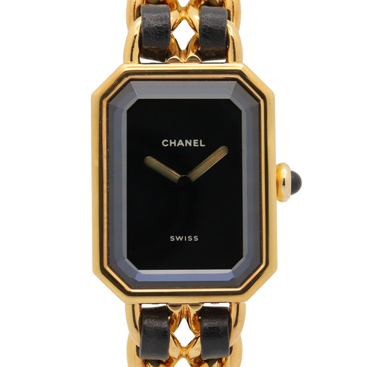 Chanel Watch Premiere M Black Leather