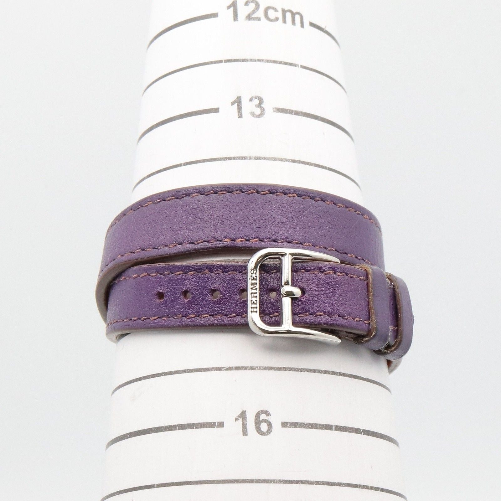 Hermes Watch Capecod Tonneau Double Tour White Stainless Steel Leather Belt — view 8