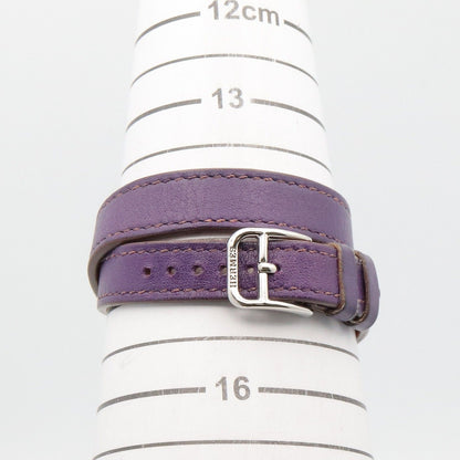 Hermes Watch Capecod Tonneau Double Tour White Stainless Steel Leather Belt — view 8