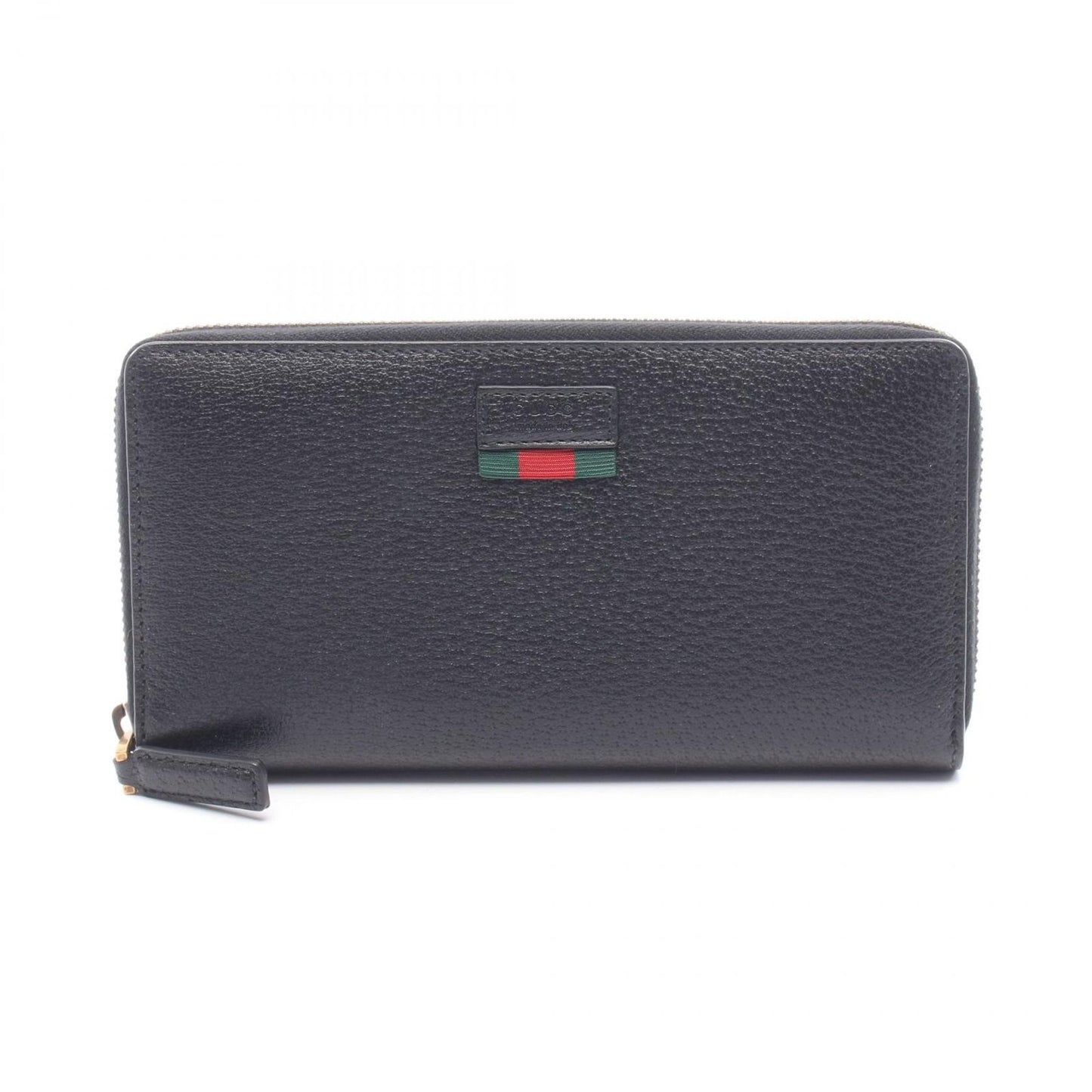 Gucci Round Wallet Sherry Line Black Leather