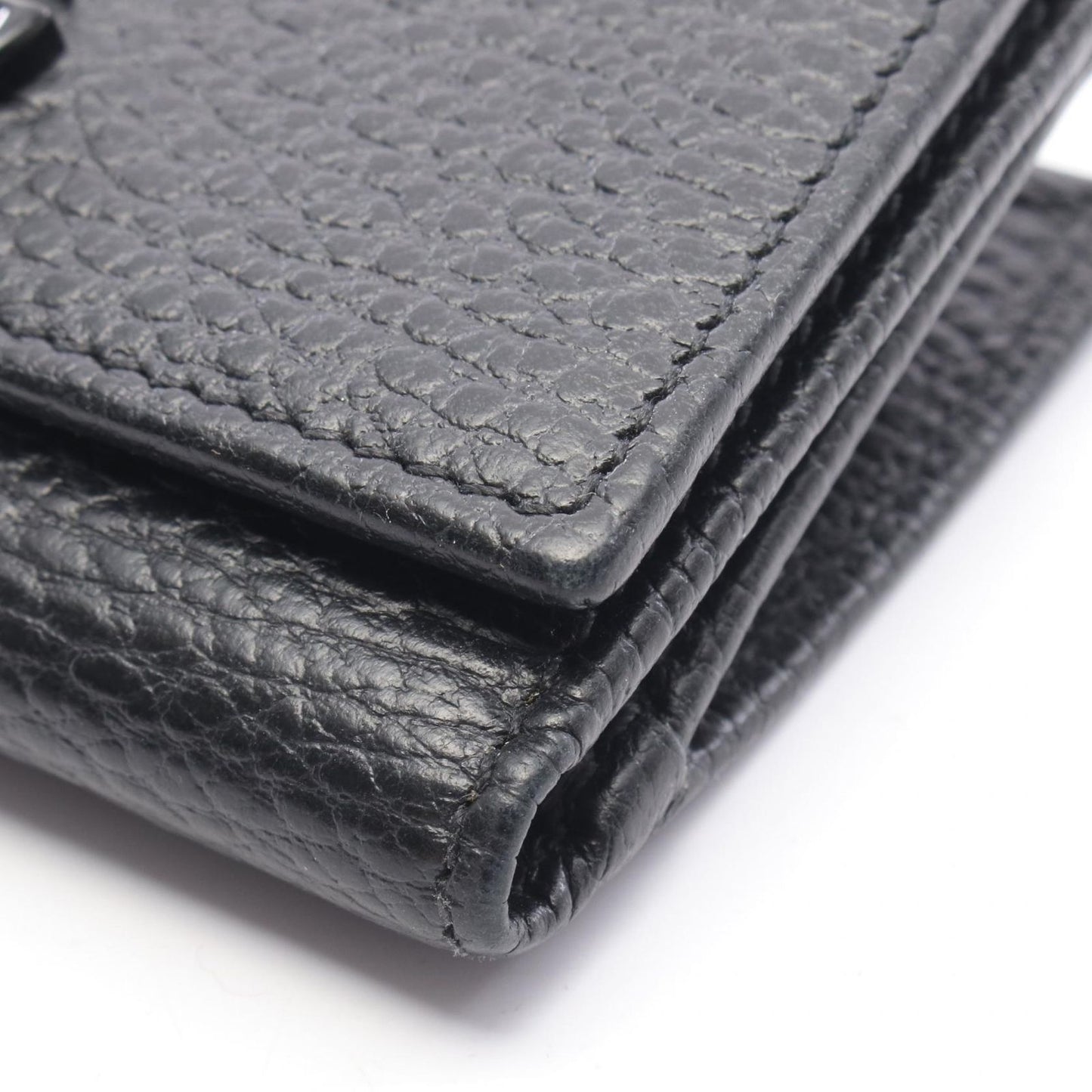 Gucci Trifold Wallet GG Marmont Compact Black Leather — view 8