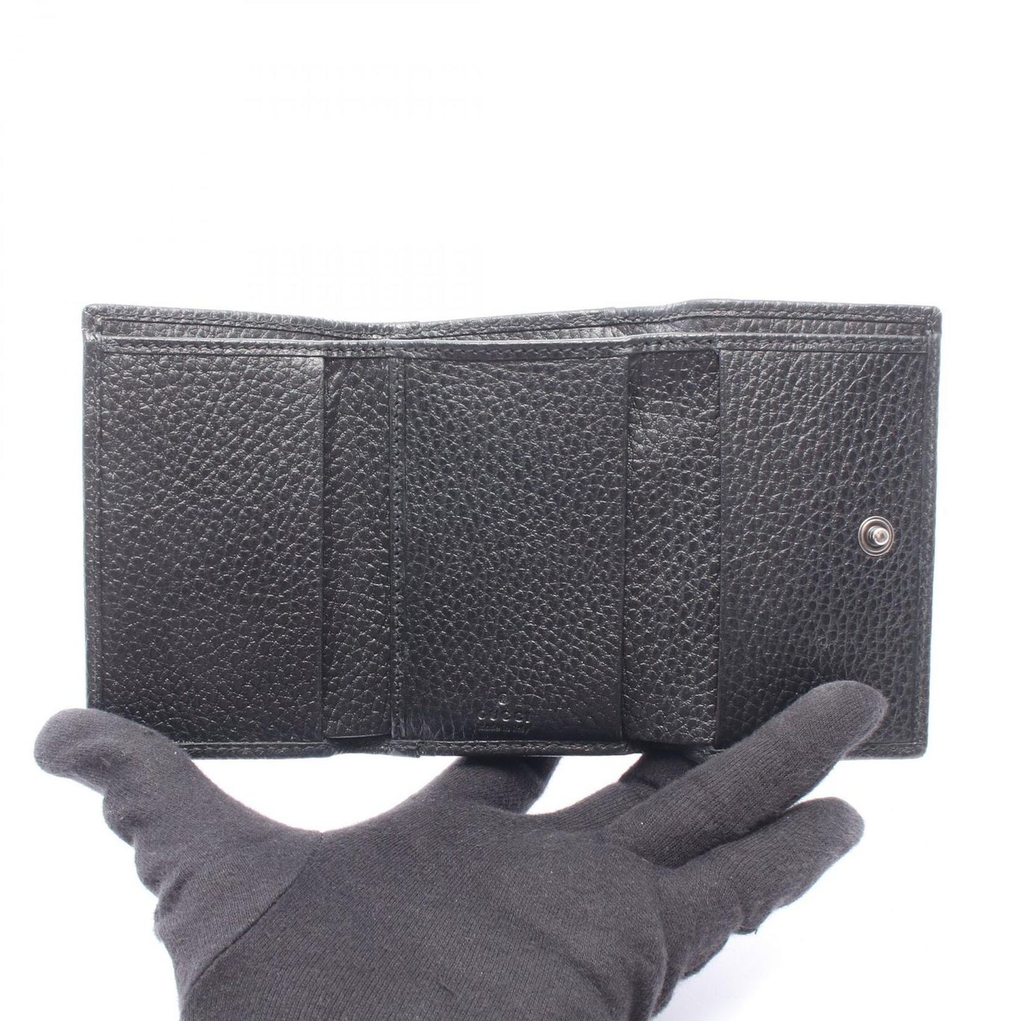Gucci Trifold Wallet GG Marmont Compact Black Leather — view 3