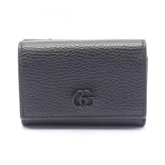 Gucci Trifold Wallet GG Marmont Compact Black Leather