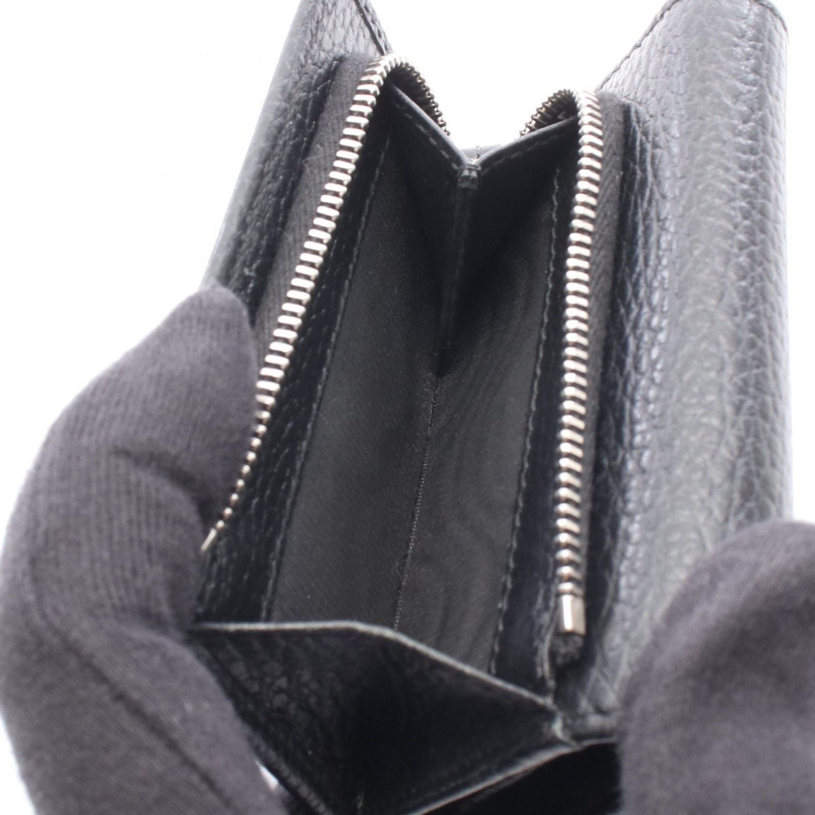 Gucci Trifold Wallet GG Marmont Compact Black Leather — view 4