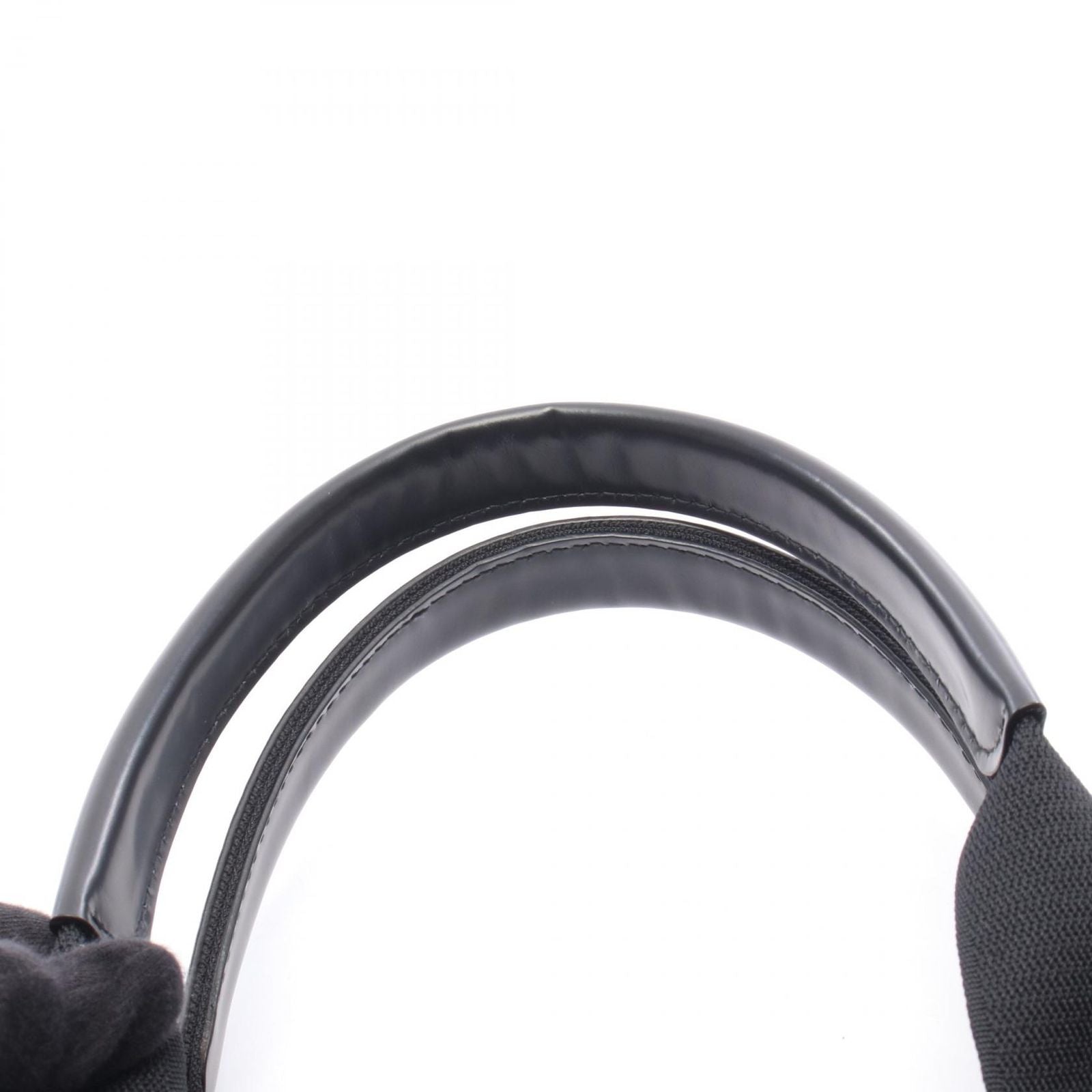 Balenciaga Tote Navy Cabas New M Black Canvas Leather — view 8